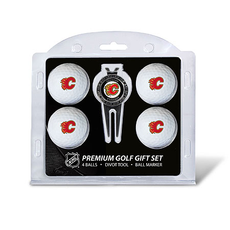 Picture of Team Golf 13306 Calgary Flames 4 Ball - Divot Tool Gift Set