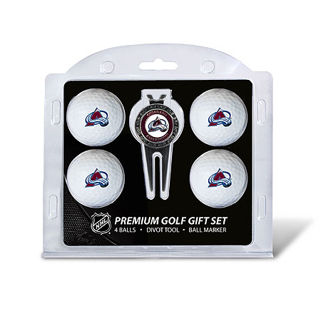 Picture of Team Golf 13606 Colorado Avalanche 4 Ball - Divot Tool Gift Set