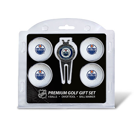 Picture of Team Golf 14006 Edmonton Oilers 4 Ball - Divot Tool Gift Set