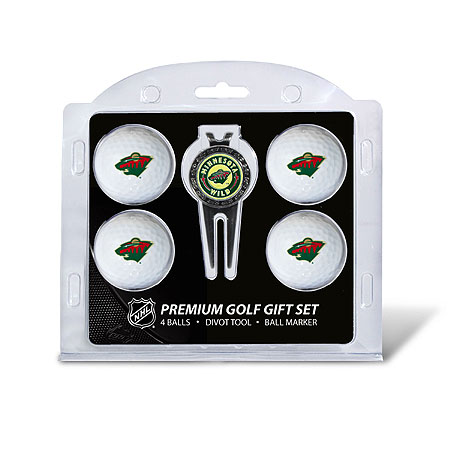 Picture of Team Golf 14306 Minnesota Wild 4 Ball - Divot Tool Gift Set