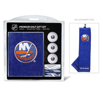Picture of Team Golf 14720 New York Islanders Embroidered Towel Golf Ball 12 Golf Tee Gift Set