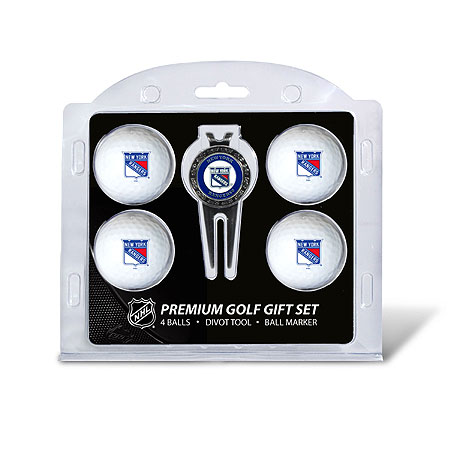 Picture of Team Golf 14806 New York Rangers 4 Ball - Divot Tool Gift Set