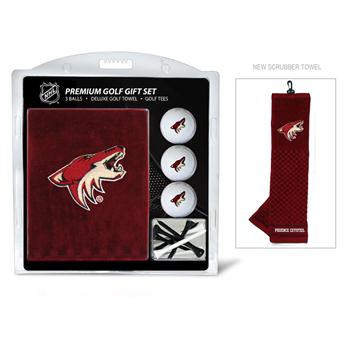 Picture of Team Golf 15120 Phoenix Coyotes Embroidered Towel Golf Ball 12 Golf Tee Gift Set