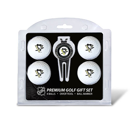 Picture of Team Golf 15206 Pittsburgh Penguins 4 Ball - Divot Tool Gift Set