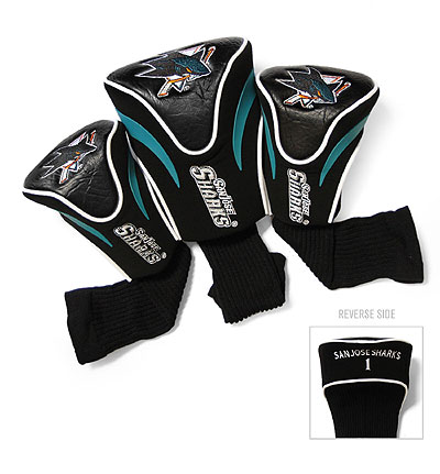 Picture of Team Golf 15394 San Jose Sharks 3 Contour Sock Headcovers