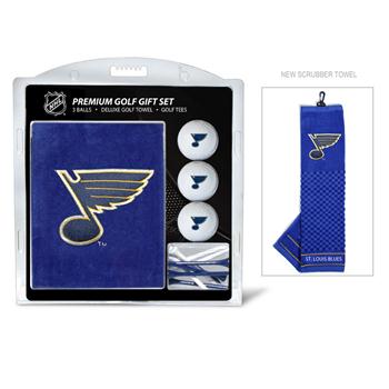 Picture of Team Golf 15420 St. Louis Blues Embroidered Towel Golf Ball 12 Golf Tee Gift Set