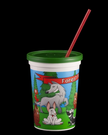 Picture of Airlite Plastics Co. 34359B Fun Kids Cup - Forest Friends