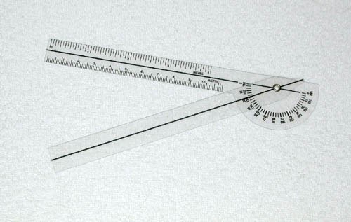 Picture of Complete Medical 10044A Plastic 6.75 Goniometer - 180 Degrees