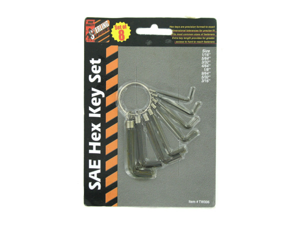 Picture of 8 Pack sae hexagonal key set - Pack of 48
