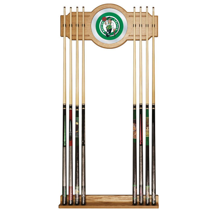 Boston Celtics NBA Billiard Cue Rack with Mirror