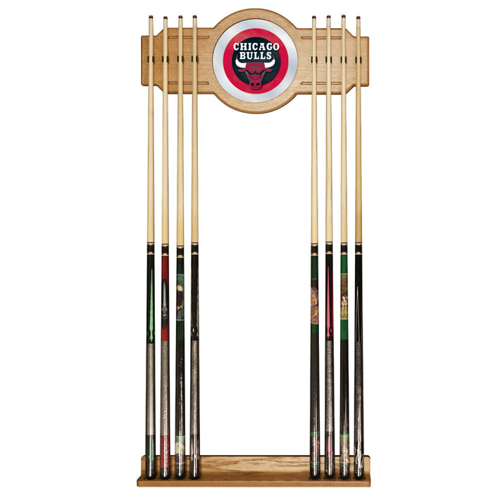 Chicago Bulls NBA Billiard Cue Rack with Mirror