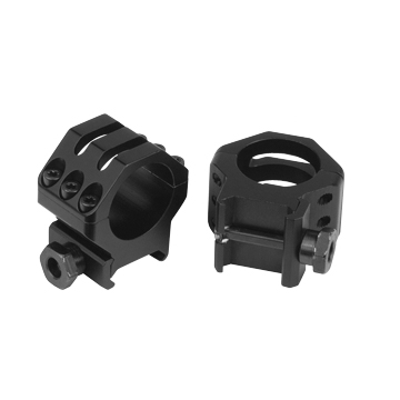 48352 6 Hole Tactical Rings - 30MM Dia  High  Matte Black