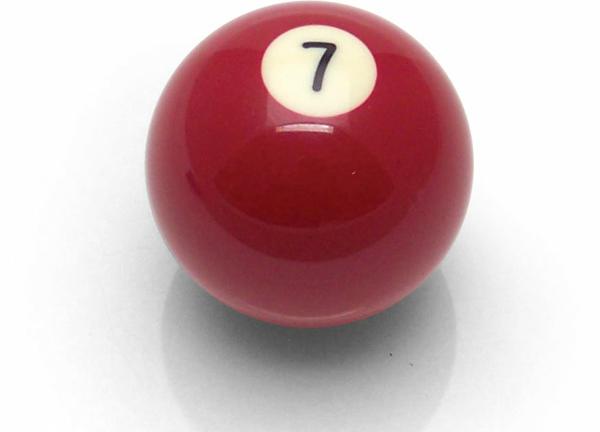 Ball 7 Billiard Pool Shift Knob - Solid Dark Red