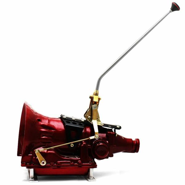 GM 700 R4 Single Action Automatic Transmission Shifter Kit  23 Single Bend Arm with Black Knob