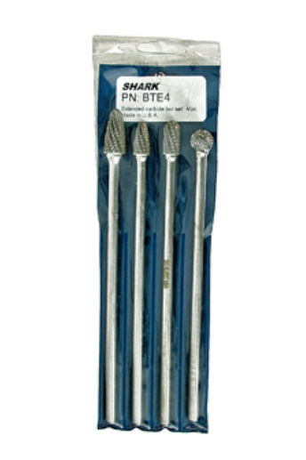 4 Piece 6 in. Extended Carbide Bur Set