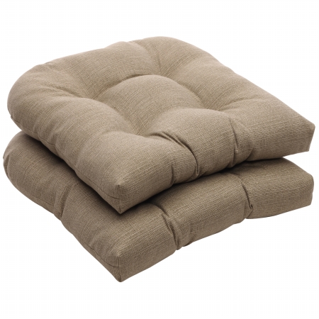 Picture of Pillow Perfect 449876 Monti Taupe Wicker Seat Cushion (Set of 2)