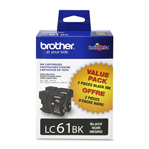 Picture of BROTHER BRTLC612PKS Brother Br Mfc-6490Cw - 2-Sd Yld Black Inks