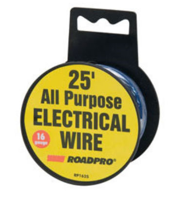 Picture of RoadPro RP1625 16-Gauge 25 ft. All Purpose Electrical Wire - Blue Spool
