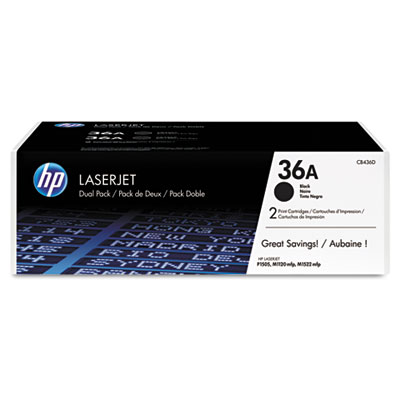 HEWLETT PACKARD HEWCB436D Hp Br Laserjet P1505 - 2-36A Sd Black Toners