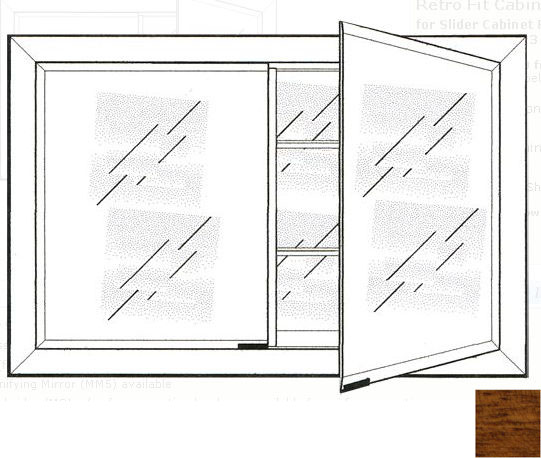Picture of Afina Corporation DD2721RARLHO 27 in.x 21 in.Recessed Double Door Cabinet - Arlington Honey