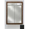 Afina Corporation DD-LC2434RCOLBK 24 in.x 34 in.Recessed Double Door Cabinet with Contemporary Lights - Colorgrain Black Afina Corporation DD-LC2434RCOLBK 24 in.x 34 in.Recessed Double Door Cabinet with Contemporary Lights - Colorgrain Black