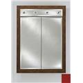 Afina Corporation DD-LC2434RCOLRD 24 in.x 34 in.Recessed Double Door Cabinet with Contemporary Lights - Colorgrain Red Afina Corporation DD-LC2434RCOLRD 24 in.x 34 in.Recessed Double Door Cabinet with Contemporary Lights - Colorgrain Red