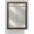 Afina Corporation DD-LC2434RCOLWT 24 in.x 34 in.Recessed Double Door Cabinet with Contemporary Lights - Colorgrain White Afina Corporation DD-LC2434RCOLWT 24 in.x 34 in.Recessed Double Door Cabinet with Contemporary Lights - Colorgrain White