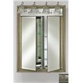 Afina Corporation DD-LT2434RARSSV 24 in.x 34 in.Recessed Double Door Cabinet with Traditional Lights - Aristocrat Silver Afina Corporation DD-LT2434RARSSV 24 in.x 34 in.Recessed Double Door Cabinet with Traditional Lights - Aristocrat Silver