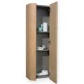 Whitehaus Collection WHAEMN04 15 in. Aeri vertical wall mount storage unit with four shelves- Natural- Birchwood Whitehaus Collection WHAEMN04 15 in. Aeri vertical wall mount storage unit with four shelves- Natural- Birchwood