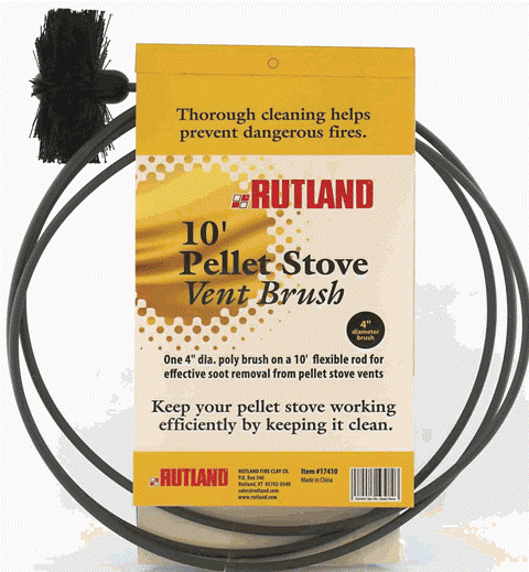 Picture of RUTLAND Chimney Sweep 3 inch Pellet Stove/Dryer Vent Brush with 10 ft flexible handle