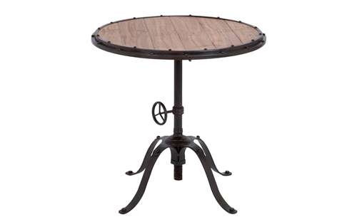 A nation 51836 Metal Wood Round Table 30 in. H 30 in. W Accent Collection