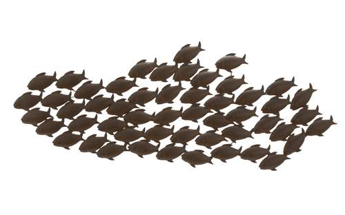 Picture of Benzara 68744 Metal Fish Wall Decor 53 in. W  20 in. H Wall Decor