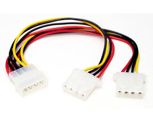 LP4 to 2x LP4 Power Y Splitter Cable M-F Retail
