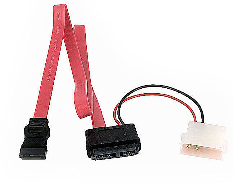 StarTech Cable Slimline SATA Female to SATA with LP4 PowerCable Retail