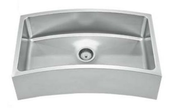 Whitehaus Collection Alfi Trade WHNAPCV3218 31.62 in. Noahs Collection Chefhaus Series single bowl front apron-undermoun