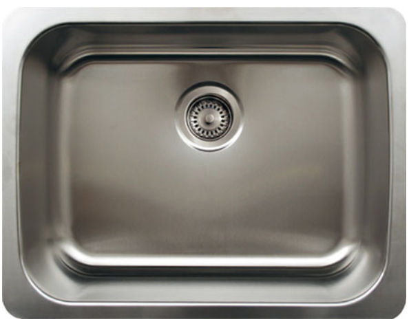 Picture of Whitehaus Collection  WHNU2318 23.50 in. Noahs Collection single bowl undermount sink- Brushed Stainless Steel