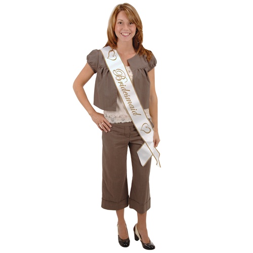 Picture of Beistle 60545 Bridesmaid Satin Sash - Pack of 6