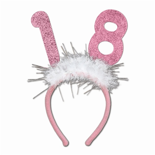Picture of Beistle 60594-18 18 Glittered Boppers with Marabou - Pack of 12