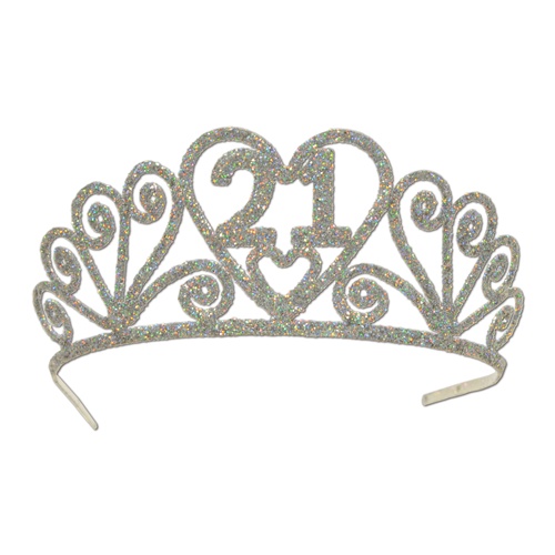 Picture of Beistle 60633-21 Glittered 21 Tiara - Pack of 6