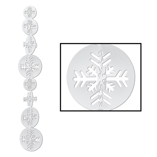 Picture of Beistle 20509 3-D Prismatic Snowflake Gleam N Garland - Pack of 12