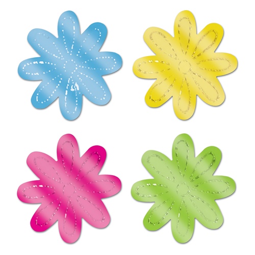 Picture of Beistle 57099 Metallic Flower Silhouettes - Pack of 12