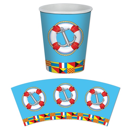 Picture of Beistle 58211 Nautical Beverage Cups - Pack of 12