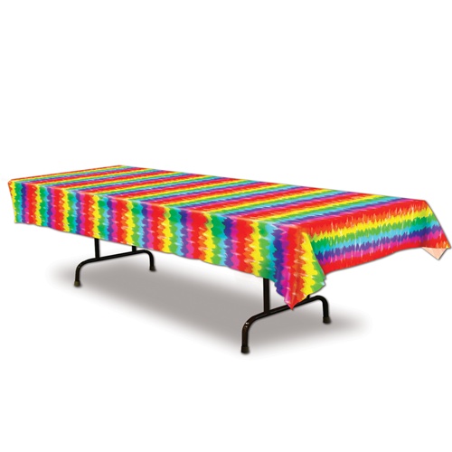 Picture of Beistle 57934 Tie-Dyed Tablecover - Pack of 12