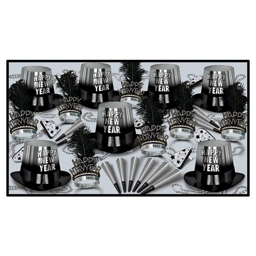 Picture of Beistle 88263BKS50 Silver Entertainer Assortment for 50 People