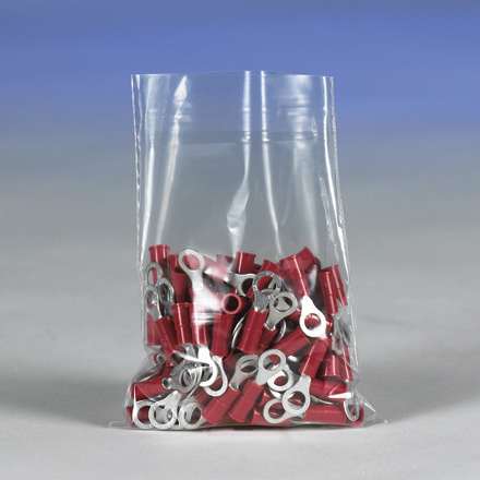 Open-Ended Bag, 3 mil, Clear, Twist Tie, 100 PK