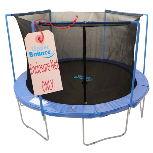 Upper Bounce UBNET-12-3-AST 12' Trampoline Enclosure Safety Net Fits For 12 Ft. Round Frame Using 3 Arches- with Sleeves on top -  King Service Holdings Inc