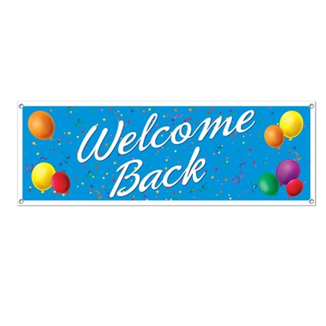 Beistle 57642 Welcome Back Sign Banner - Pack of 12
