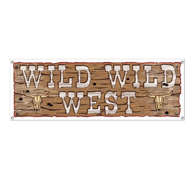 DDI 1906840 Wild Wild West Sign Banner Case of 12