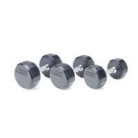 Troy 12-Sided Rubber Encased Dumbbell - 55 lbs. - Sold as single dumbbell