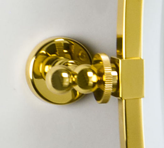 Picture of Afina Corporation RM-801-BR Gear Tilt Brackets for Wood Framed Mirrors - Polished Brass
